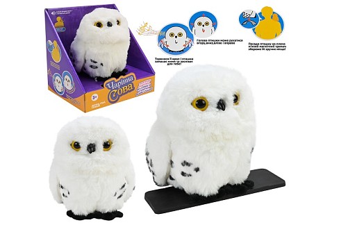 М'яка інтерактивна іграшка арт. C14102 (24шт) сова у короб 17*14*19см