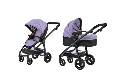 Коляска для ляльки 2в1 CARRELLO ULTRA 9696  PURPLE з сумкою метал.кор.51*14,5*44,5 /1/