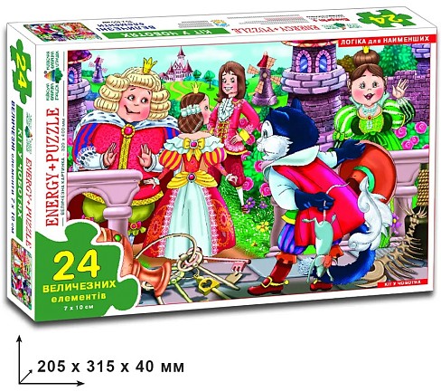 Гра-пазл Кіт у чоботях" 24 ел. в кор.  Ен2135"