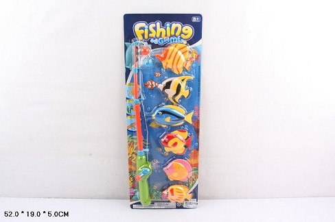 Рибалка арт. 2291B (120шт/2) вудка, 6 рибок,  планшет 52*5*19см.