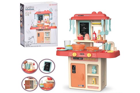 Кухня 889-170 (12шт) 45,5-22-в63см, мийка-ллється вода (механіч), звук, світло, посуд, продукти, дош