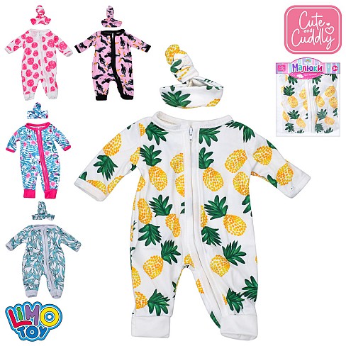 Вбрання для ляльки M 6052 UA (60шт) для ляльок р-ром 43-46см, 5 видів, у пакеті, 19-23-1см