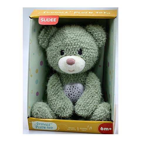 Нічник D1031 (18шт) ведмедик, 30см,плюш, проектор зоряного неба,світло кольорове,звук/білий шум,регу