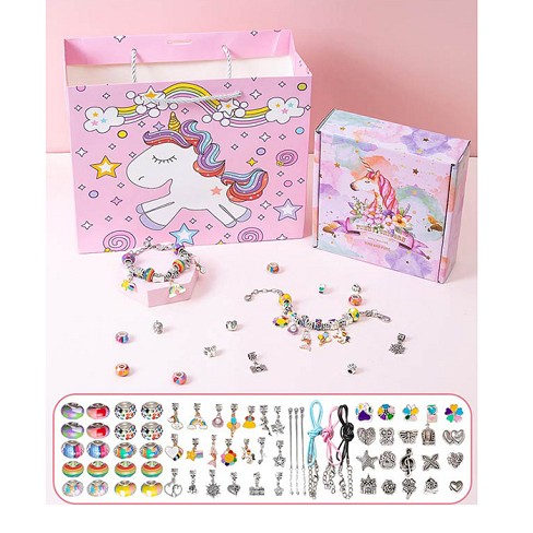 Бісер DLS-1135 (24шт) намистини, підвіски, браслети, пластик+метал, в кор-ці 15,5-15,5-5см, подарунк