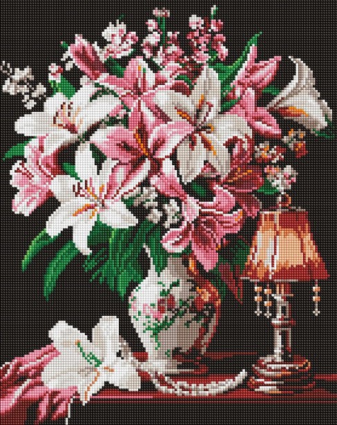 Набір з алмазною мозаїкою Витончені лілії" 40х50см  AMO20026"