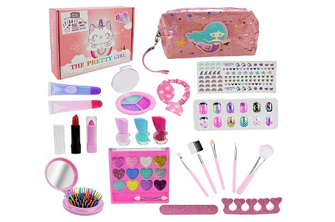 Косметика арт. 2605J-JY2405 (36шт)   Лаки, тіні, помада, аксес, косметичка короб. 21,3*15,6*15,8см