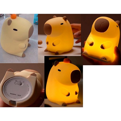 Нічник SNL-1 (24шт) капібара, 9-11-12,5см, 2 рівні яскравості, таймер 20хв, акум, USBзарядне, в кор-