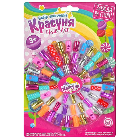 Косметика 3223 (108шт) набір для манікюру-накладні нігті, на листі, 16,5-25,5-1см