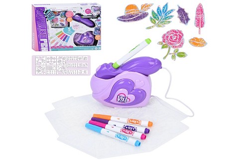 Набір для творчості KSY883-1 (36шт) набір для малювання, Airbrash/аерографія, маркери, трафарети, на