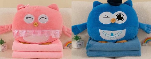 М'яка іграшка арт. L1127 (30шт) іграшка з пледом 45 см 2 мікс