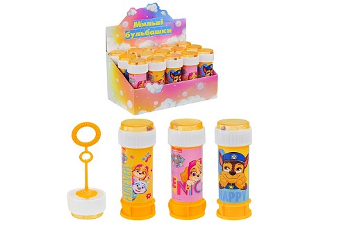 Мильні бульбашки арт. KC-0069 УПАК15шт(270шт) Paw Patrol 60 мл 3 види по 15 шт у блоці