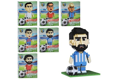 Конструктор SG437-SG442 (72шт) фігурка-футболіст, 6 видів, в кор-ці, 15,5-22-5см