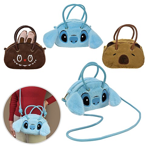 Сумка плюшева дитячка арт. R15701 (120шт)   мікс 3 видів пакет 20*6*12см