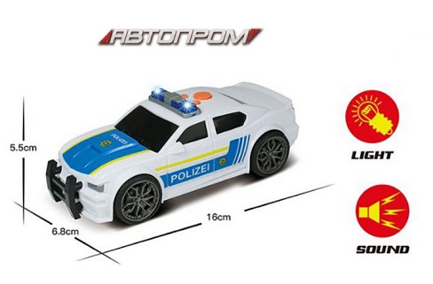 Машина АВТОПРОМ арт. 7997 (48шт) батар. світ., звук, короб.18*10,5*8,5см