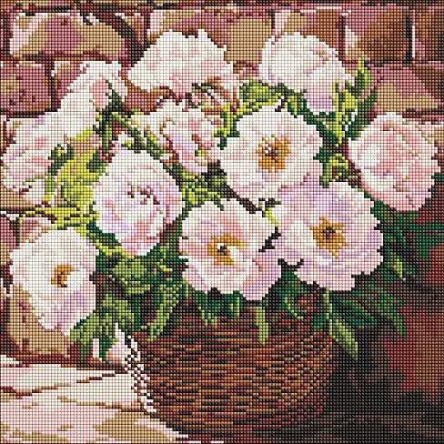 Набір з алмазною мозаїкою Ніжний аромат" 40х40см  AMO8296"