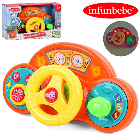 Автотренажер LS6211-st (8шт) 28-17см, кермо, музика, звук, світло, на бат-ці, в кор-ці, 33-20-9,5см