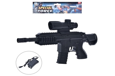 Автомат 01-1 (8шт)37см, стріляє водяними та пластиковими кул,акум,USB зарядне, в пакеті 41-22-3см