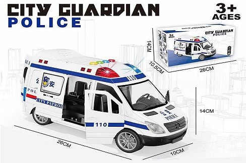 Спецтехніка 139-2 (48/2) Поліцейський автомобіль", світло, звук, пісні, англ. мова, інерція"