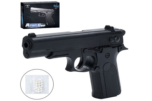 Пістолет 037 (48шт) 17см,пластикові кулі, в кор-ці, 23-17-4,5см