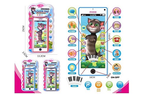 Телефон 678-9-2 A (288/2) герой, сенсорні кнопки, озвуч. англ. мовою, звуки, підсвічування, від бата