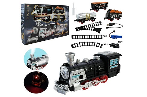 Залізниця  арт. 699-27A (10шт/2) акум.,світло, звук, дим, короб.53,6*44,6*8см