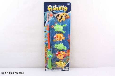 Рибалка арт. 2289B (120шт/2) вудка, 6 рибок,  планшет 52*5*19см.