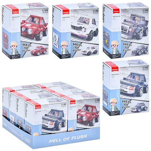 Конструктор SLUBAN M38-B1207 ШТ(64шт)авто серія,машина, 1:40, фігурка, 4 види(від 156дет), 8шт в дис