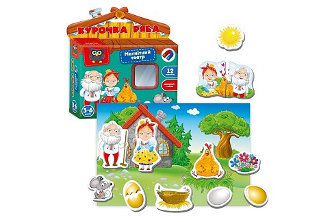 Гра настільна Vladi Toys магнітний театр Академія розвитку Курочка Ряба" VT3206-31 (укр)"