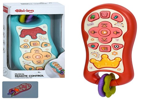 Пульт 6227 (48шт) 14,5-6-3см, музика, звук(англ), звуки тварин, світло, англ.алфавіт, звуки природи,