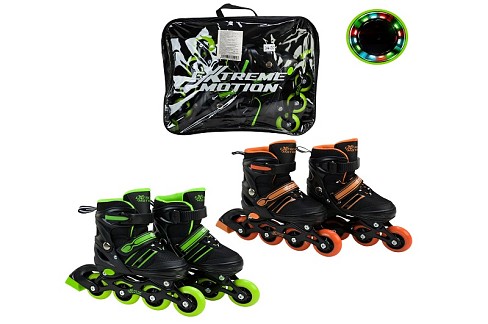 Роликовi ковзани арт. RL2671 (6шт) розмір M (34-37) колеса PU 1 світло  сумка 40*8*33 см