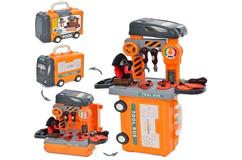 Стіл з інструментами 8072 (12шт) молоток, викрутка, ключі, верстат-валіза, в картонній обгорці, 26-1