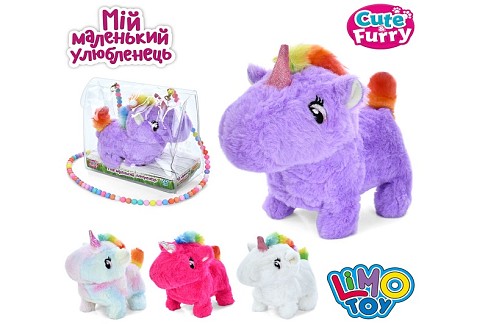 Конячка 777-22D (36шт) 18см, ходить, звук, рухливий хвіст, плюш, 4 види, на бат-ці, у сумці (довга р