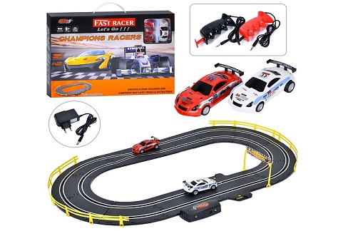 Трек 6608-B (9шт) д/к(на шнурі), 1:43, 220см, машинка 2шт 10,5см, від мережі 220V, в кор-ці, 48-34-6