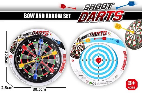 Дартс арт. 8801-9 (144шт/2)  2 гри, 6 дротиків на магніті слюда 30,5*30,5*2,5 см