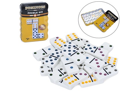 Доміно 20015B (36шт) 28шт (пластик), в кор-ці(метал), 15-9,5-2,5см