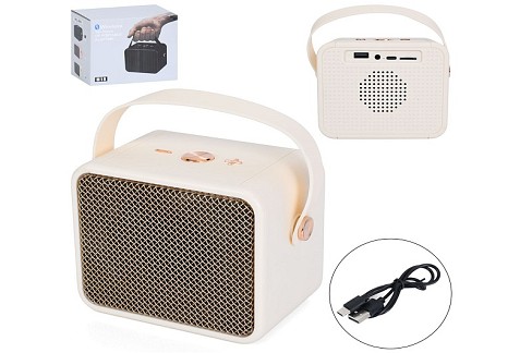 Колонка INT 0042 (10шт) 12-10-8см, Bluetooth, USBвх, AUX, TFслот, акум, USBзарядне, коротка ручка, в