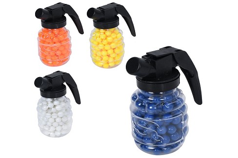 Кулі SQZ-047 (360шт) пластик, мікс кольорів, в колбі, 7,5-5,5-3,5см