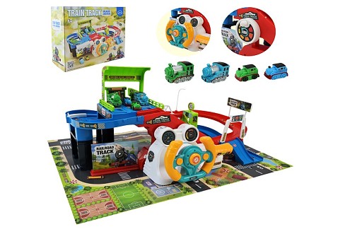 Паркінг арт. T922A (16шт) батар.,звук,паровозики у короб.29,5*27*12,3см