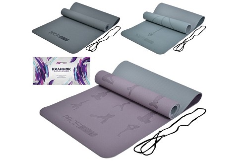 Йогамат MS 0613-MIX-7 (7шт) для йоги/фітнесу, TPE, 183-57см/183-61см, 6мм, двокольоровий, Мікс (2шт