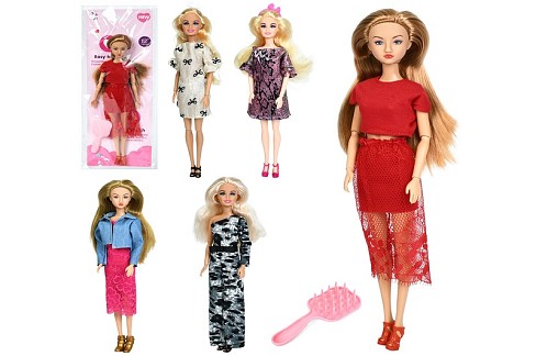 Лялька A813A-1-2-3-4-5 (84шт) 30см, шарнірна, 5 видів, лист, у пакеті, 13-36-4см