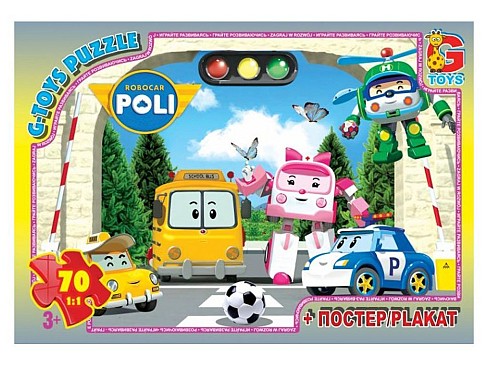 Пазли ТМ G-Toys" із серії "Робокар Поллі", 70 елементів Дж067437"