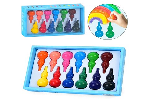 Набір для творчості MK 5527-12 (24шт) воскова крейда, 12кольорів, в кор-ці, 26-14-4см