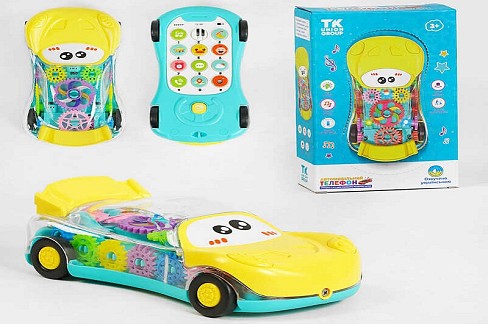 Автомобільний телефон TK 32207 (144/2) TK Group", ОЗВУЧ. УКРАЇНСЬКОЮ МОВОЮ, світло, звуки, пісні,"