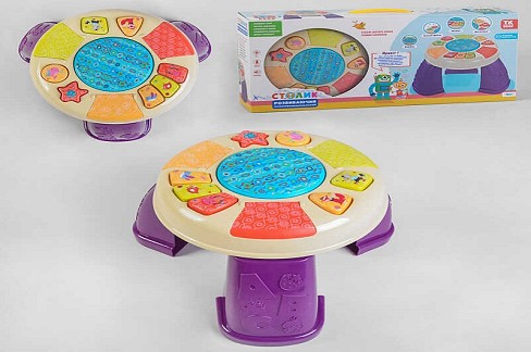 Ігровий музичний столик 41706 (18) TK Group", УКР. МОВА, підсвічування, звуки, 2 пісні, мелодії"