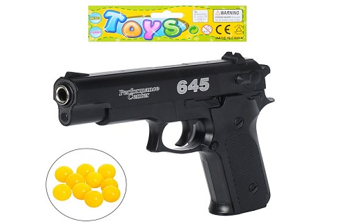 Пістолет K6SE (60шт) 20см, пластикові кулі, у пакеті, 15,5-24-3см