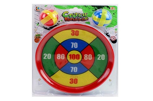 Дартс на липучці MR 1360 (24шт) 2в1, 19,5см, м'яч 2шт 4,5см, в слюді, 21-25-3,5см