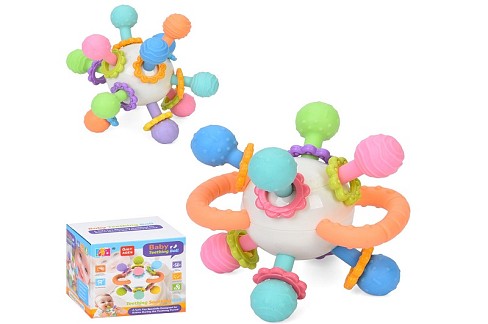 Гра 042A-042B (60шт) куля, 10см, сенсорна гра/тактильна гра, прорізувач, текстурні деталі, 2 види (1