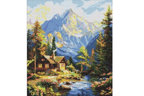 Набір з алмазною мозаїкою Затишок серед вершин" 40х50см  AMO20229"