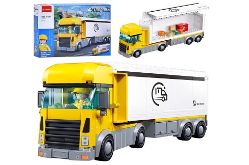 Конструктор SLUBAN M38-B1289 (16шт) міська серія, трейлер, 26,6см, фігурка, 269дет, в кор-ці, 38-28,