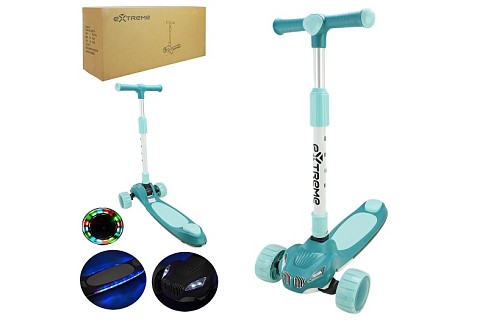 Самокат дитячий 3-х коліс арт. SC816_blue (1шт)  СИНІЙ,3 колеса,PU світло, заднє пластик, короб.